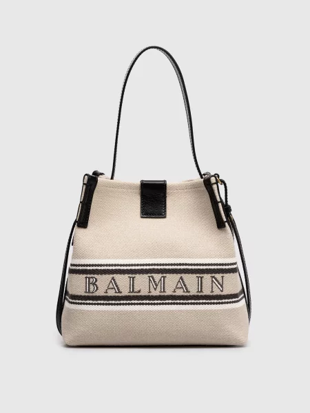 Сумка Release Bucket з логотипом Balmain бежева