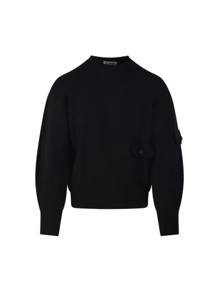 Krótki sweter Coor wełniany czarny