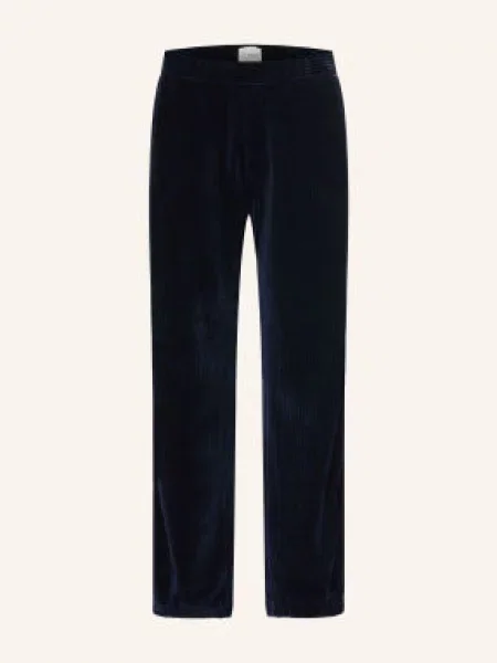 Closed Spodnie Z Sztruksu O Kroju Regular Fit blau granatowe
