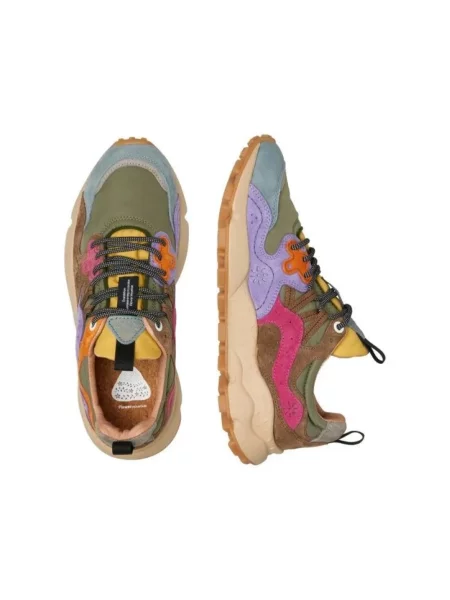 Sneakersy Flower Mountain w kwiatki biznesowe beżowe