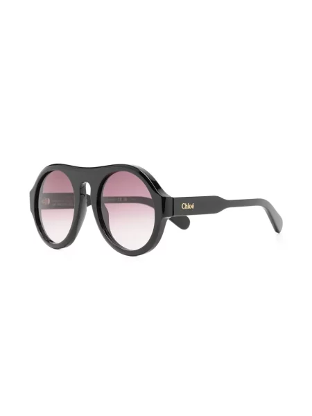 Spalvų gradiento rašto saulės akiniai Chloé Eyewear juoda