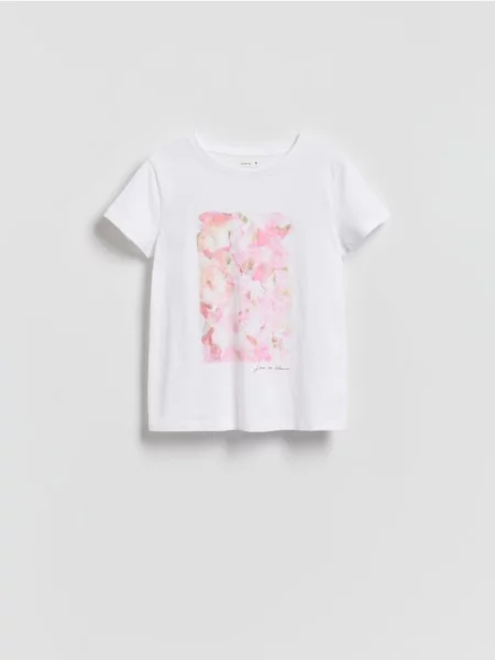 Reserved Tricou cu imprimeu alb