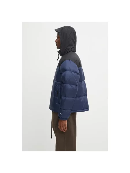 Kurtka puchowa The North Face retro niebieska