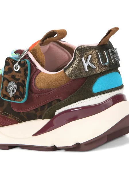 Кожени маратонки Kurt Geiger London с принт с леопардов принт кафяво