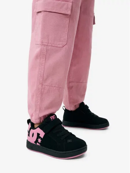 DC Shoes Sneakersy EO-COURT GRAFFIK ELASTIC TODDLER čierna