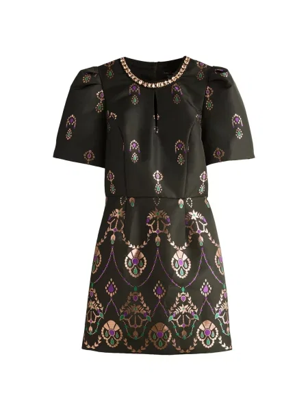 Love & roses Rochie auriu / verde / lila negru