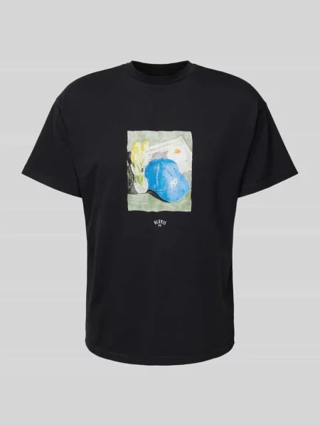 T-shirt z nadrukiem z logo Blkvis czarna