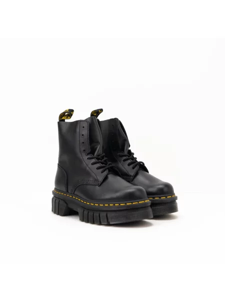 Buty do kostki Dr. Martens skórzane na platformie czarne