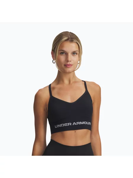 Biustonosz treningowy Under Armour Vanish Seamless Low black/steel czarny