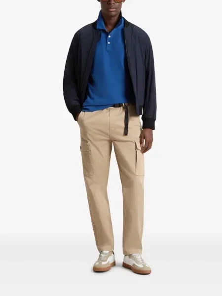 Polo Woolrich cu broderie albastru