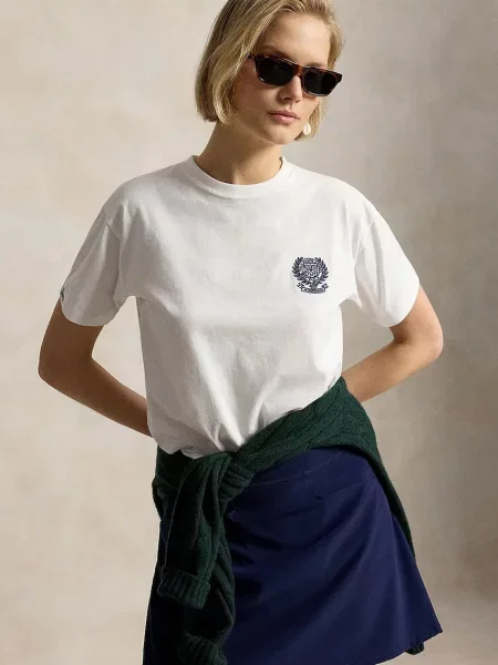 Polo Ralph Lauren tricou pentru femei din alb