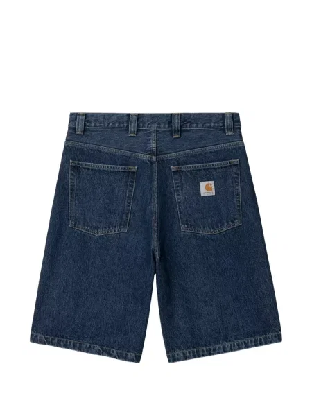 Дънкови шорти Carhartt Wip с автограф синьо
