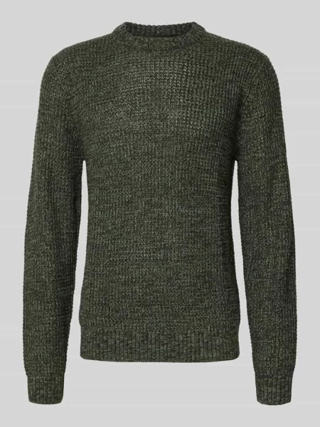 Sweter z dzianiny z prążkowanymi wykończeniami model ‘LINK’ Jack & Jones
