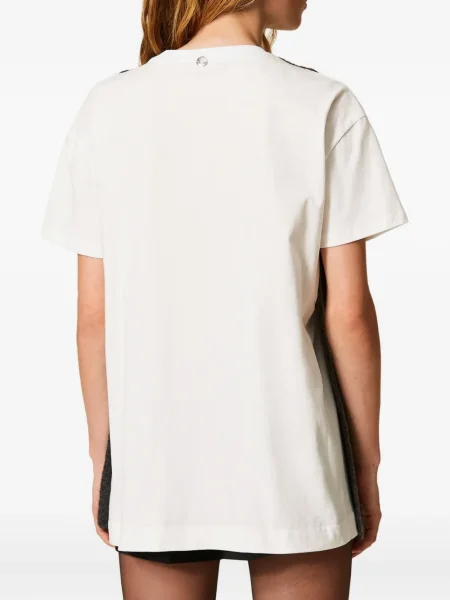 Tricou Twinset cu decolteu în V gri
