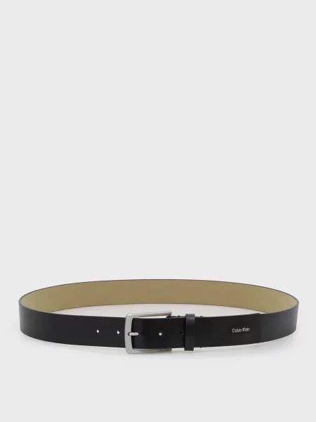 Шкіряний повсякденний ремінь Calvin Klein з пряжкою чорний