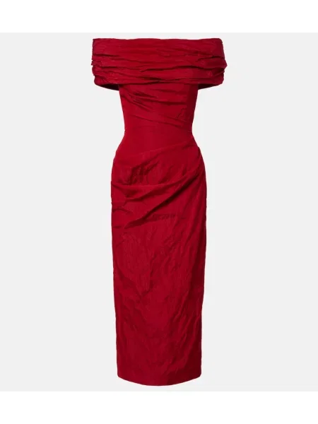 Rochie midi Magda Butrym drapată roșu
