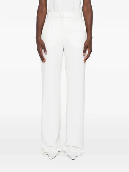 Pantaloni Max Mara din satin alb
