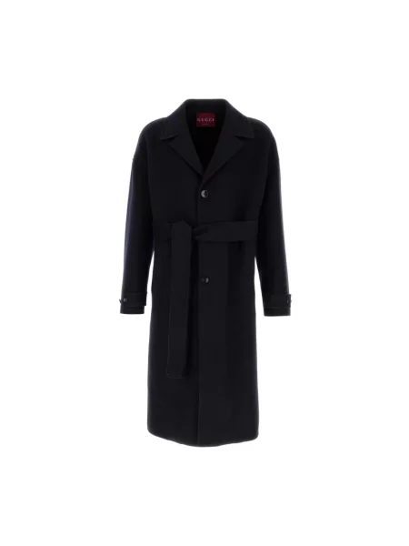 Długa linia płaszcz Gucci niebieski