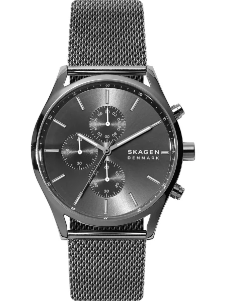 SKAGEN Analógové hodinky Holst tmavosivá biela