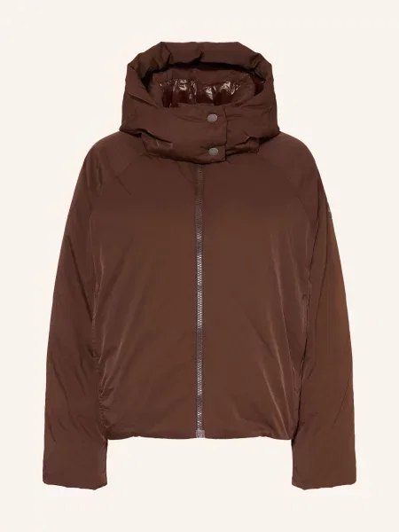 Tommy Hilfiger Péřové Bundy S Odnímatelnou Kapucí tmavě hnědá