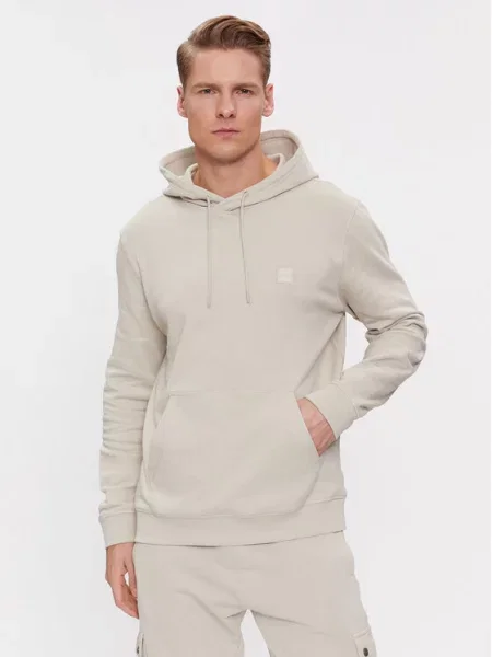 BOSS Orange Sweater majica bež zelena