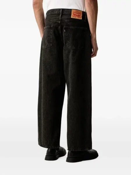 Pantaloni scurți din denim Levi's® din dantelă zdrențuiți cu talie înaltă albastru