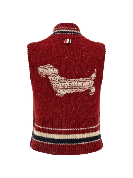 Vestă Thom Browne tricotate roșu