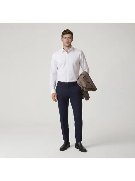 Reserved Kalhoty chino slim fit tmavomodrá