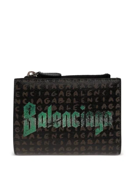 Portofel Balenciaga cu imagine negru