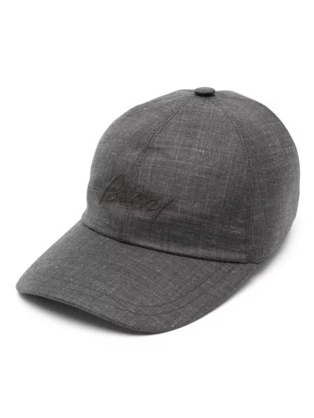 Șapcă Brioni cu broderie gri