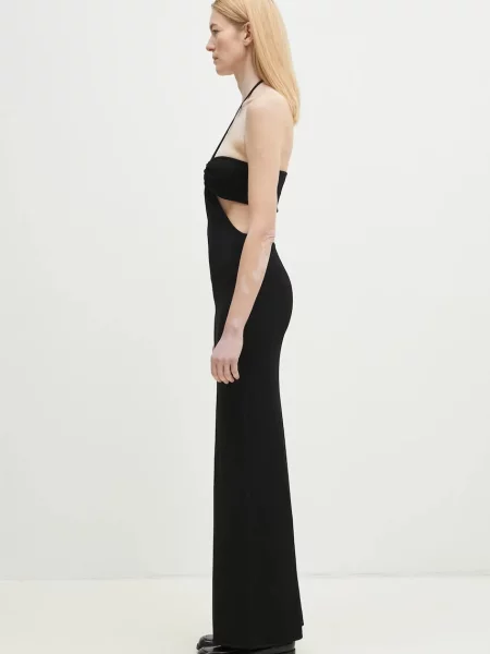 Сукня Coperni Knitted Halter maxi облягаюча чорний