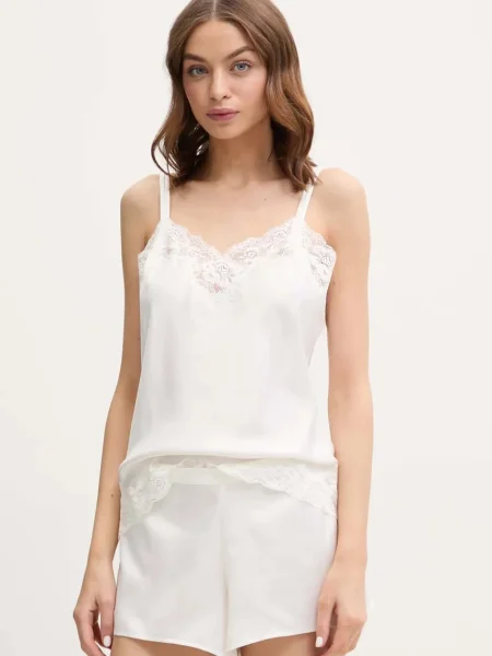 Пижама Lauren Ralph Lauren дамска от сатен черно