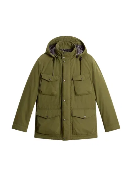 Parka Woolrich z kapturem zielona