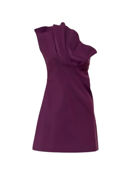 Rochie mini Acler cu un umăr gol violet
