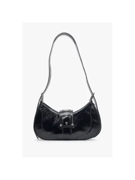 Кожаная сумка-багет Estro черная