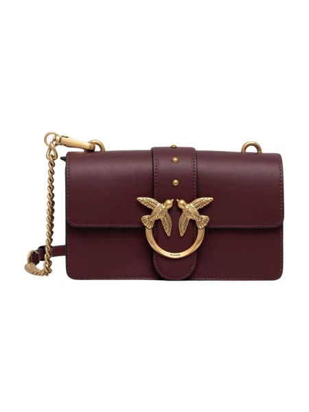 Torebka crossbody Pinko skórzana czerwona