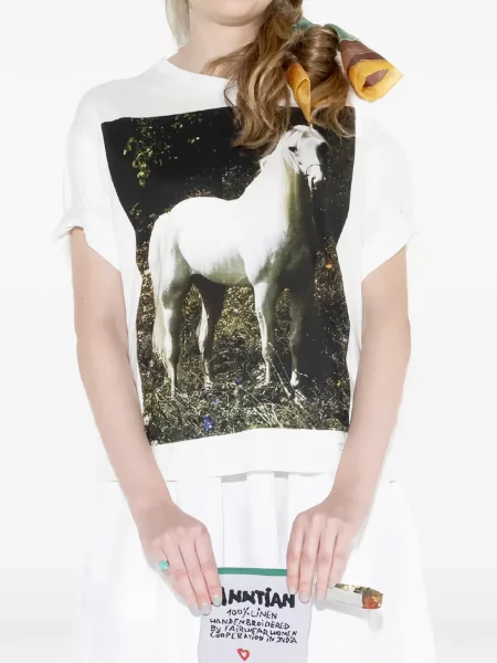 Tricou Anntian cu imagine alb