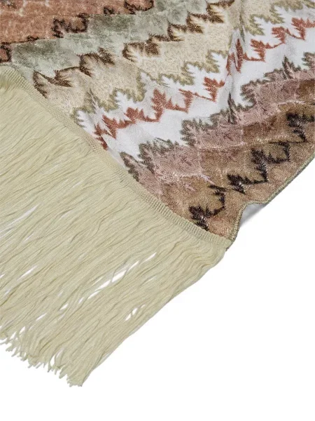 Fular Missoni cu franjuri din dantelă
