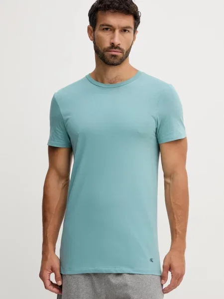 Домашна тениска от Calvin Klein Underwear 3 броя с изчистен дизайн сиво