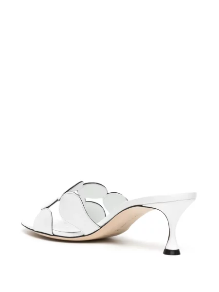 Sandale Manolo Blahnik din piele alb