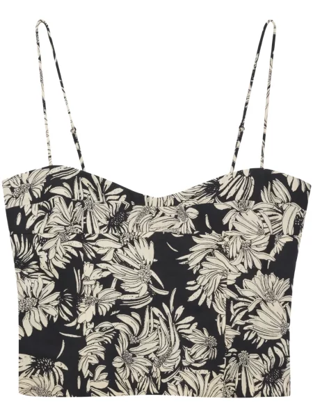 Rochie fără mâneci Anine Bing fără mâneci cu model floral cu imagine negru