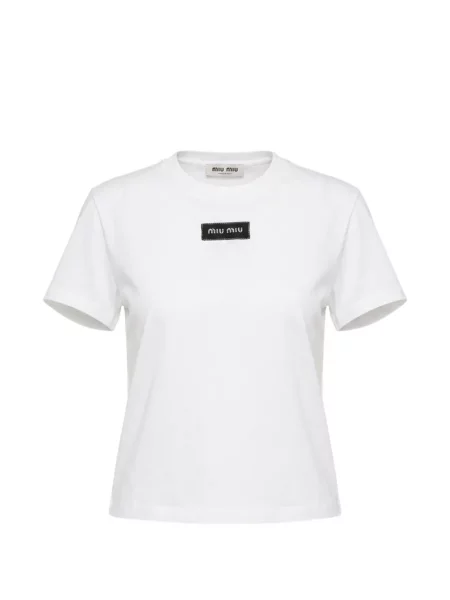 Tricou Miu Miu cu autograf alb