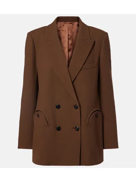 Marynarka Blazé Milano wełniana dwurzędowa brązowa