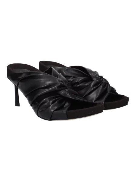 Klapki Stella Mccartney skórzane czarne
