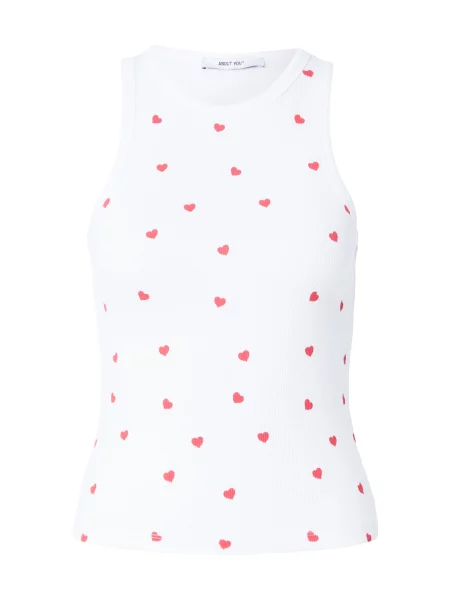 ABOUT YOU Top roșu alb