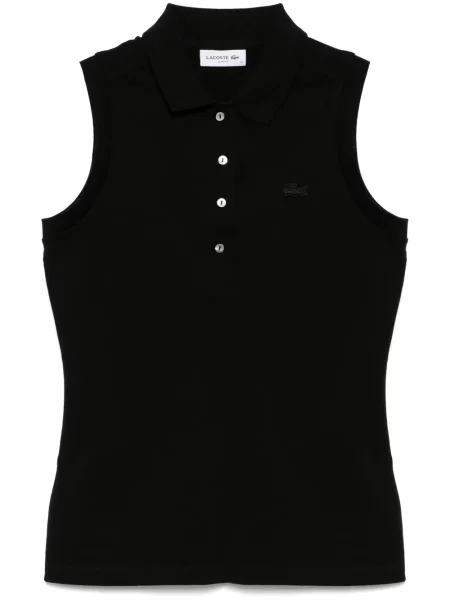 Top Lacoste cu autograf negru