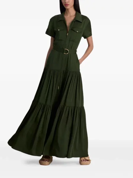 Rochie tip cămașă Alice + Olivia verde