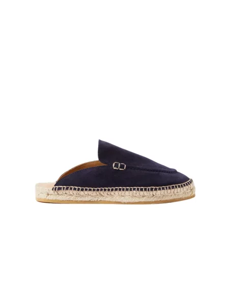 Lniane espadryle Scarosso niebieskie