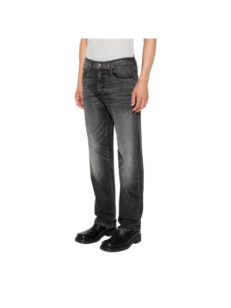Jeansy straight leg 7 For All Mankind czarne