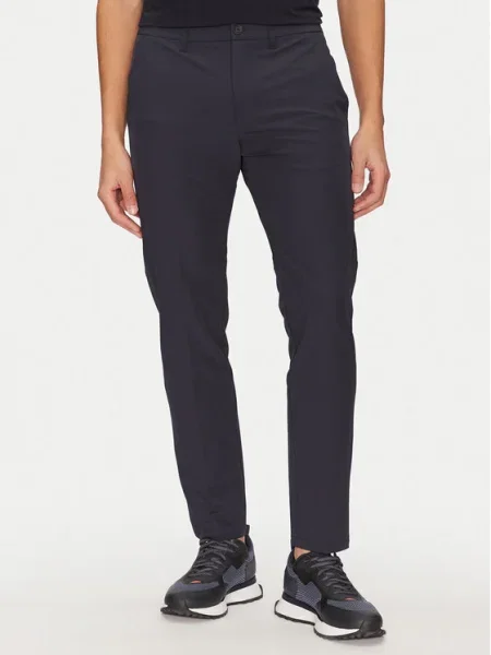 BOSS Chino nohavice Commuter-Slim tmavomodrá